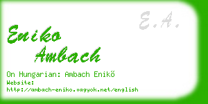 eniko ambach business card