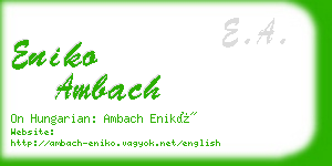 eniko ambach business card